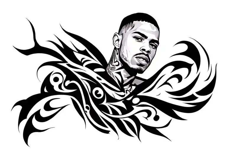 chris brown tattoo design idea