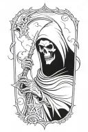 evil grim reaper tattoo design idea