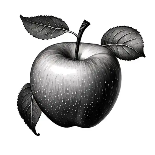 Bitten Apple tattoo design idea