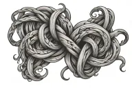 witch knot tattoo design idea