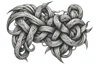 witch knot tattoo design idea