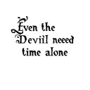 "Even the Devil need time alone" freefall tattoo design idea