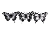 buttergly dark for cover in a group along a line to cover lower back tattoo tattoo design idea