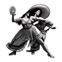 Viejitos dance Michoacan Mexico tattoo design idea