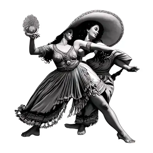 Viejitos dance Michoacan Mexico tattoo design idea