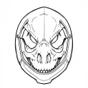 "Dinosaur skull" motorcycle helmet tattoo design idea