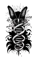 "julian jr maria fe nathalie" dna strand tattoo design idea
