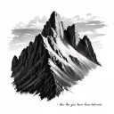 table mountain scene tattoo design idea