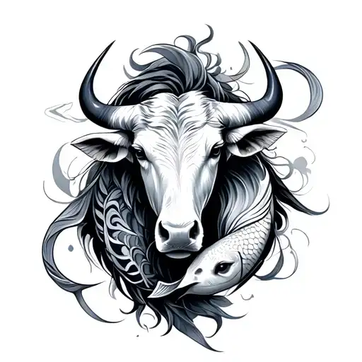Taurus And Pisces tattoo design idea