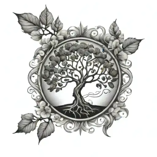 tree of life illustration  tattoo design idea