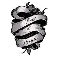 scroll with words  tattoo design idea