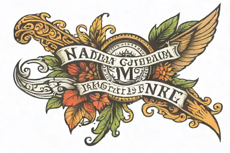  name with date tattoo pnw theme   tattoo design idea