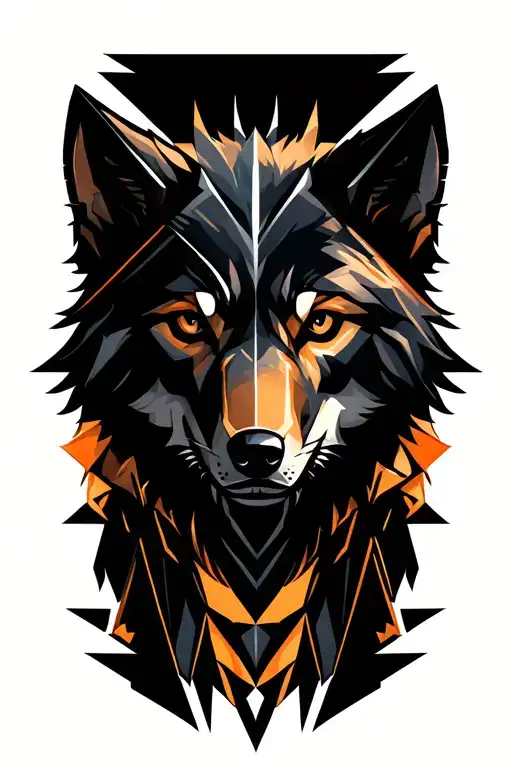 mechanic wolf character tattoo design idea