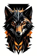 mechanic wolf character tattoo design idea