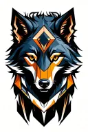 mechanic wolf character tattoo design idea