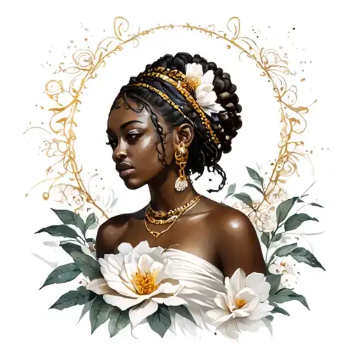 Oshun tattoo design idea