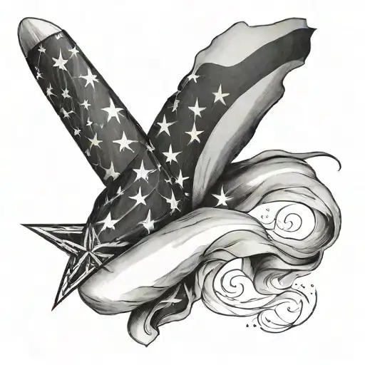 american flag arm sleeve tattoo design idea