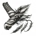 american flag arm sleeve tattoo design idea