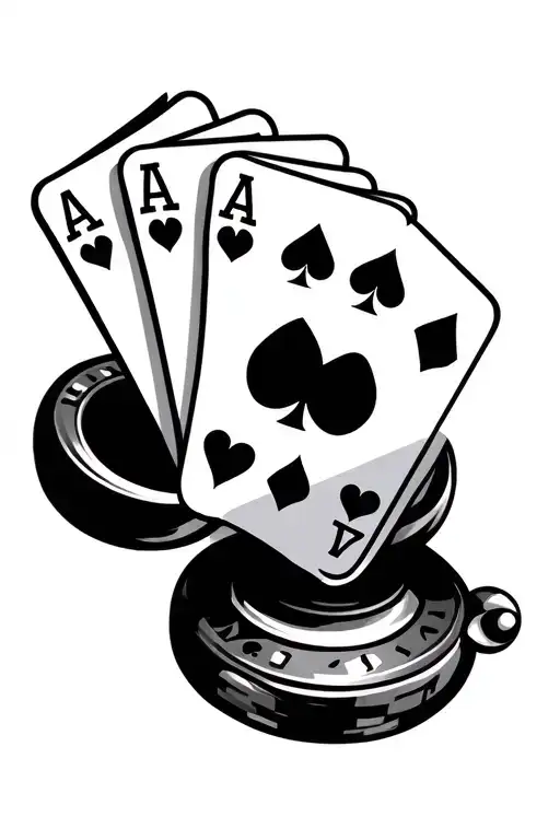 Gambling your life tattoo design idea