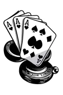 Gambling your life tattoo design idea