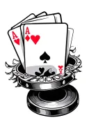 Gambling your life tattoo design idea