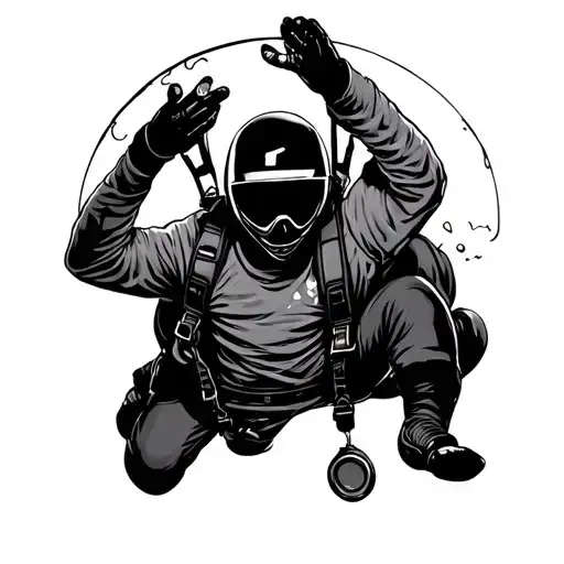 skydive hybrid tattoo design idea