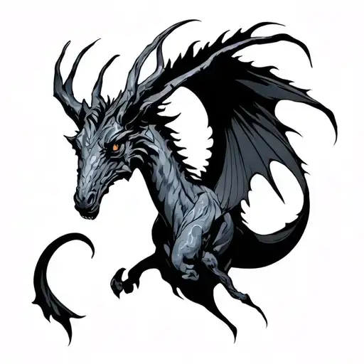 thestral tattoo design idea