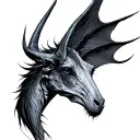 thestral tattoo design idea