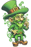 leprechaun raving tattoo design idea