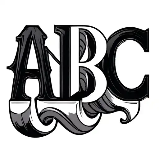 Abc Blocks tattoo design idea