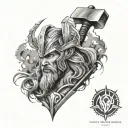 thor god tattoo design idea