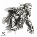 thor god tattoo design idea