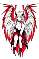 devil wings tattoo design idea