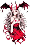 devil wings tattoo design idea