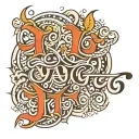 Hindi word 'tyag' tattoo design idea