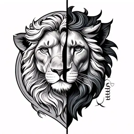 Leo And Libra tattoo design idea