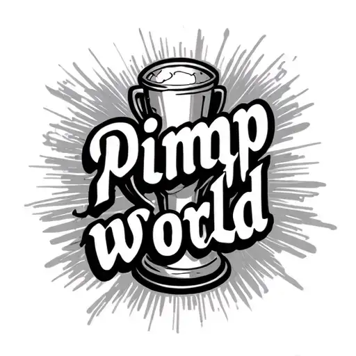 "pimp world" pimp world cup tattoo design idea