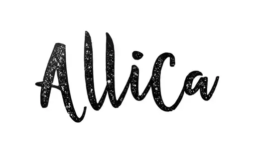 "Alicia" tattoo design idea
