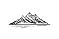 grand teton mountains minimalist  tattoo design idea