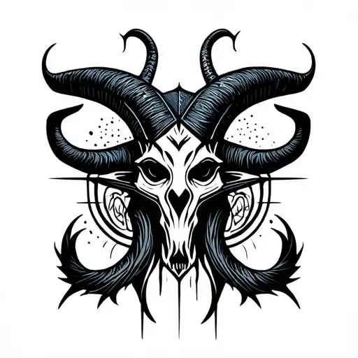 "SOLVE COAGULA" BAPHOMET tattoo design idea