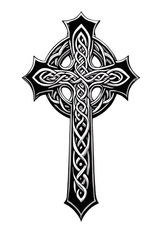 Celtic cross tattoo design idea