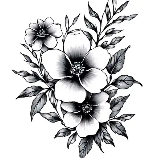 3 floral dainty crosses tattoo design idea