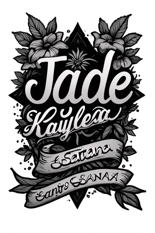 "Jade Kaylea Santana " country outline tattoo design idea