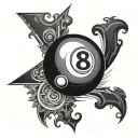 eight ball tattoo design idea