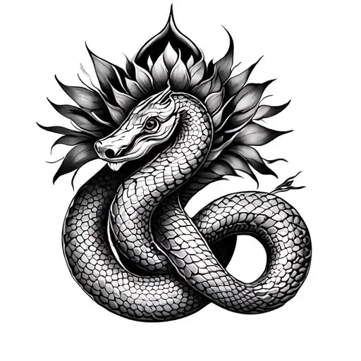 kundalini serpent tattoo design idea