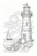 lighthouse tattoo design idea
