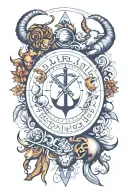 Combine zodiac signs scorpio Surrounded by Leo Aries and Taurus. tattoo design idea