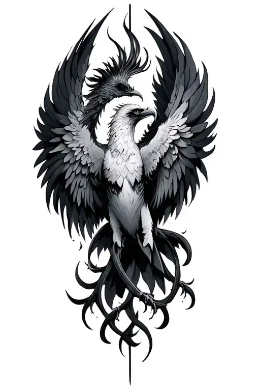phoenix goth style tattoo tattoo design idea