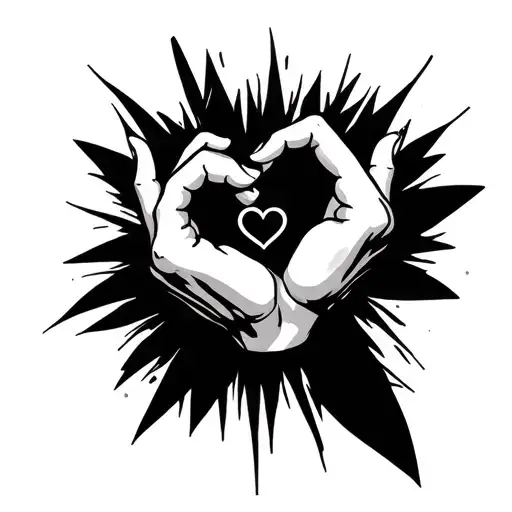 I love you in sign language tattoo design idea