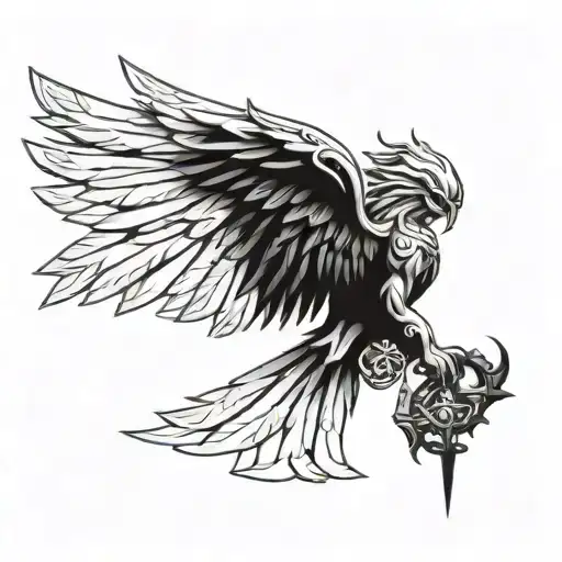 warhammer 40K dark angel tattoo design idea